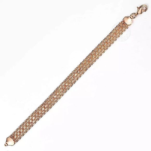 💎206💎 18K Gold Plated Rolo Chunky Link Bracelet - Picture 8 of 16